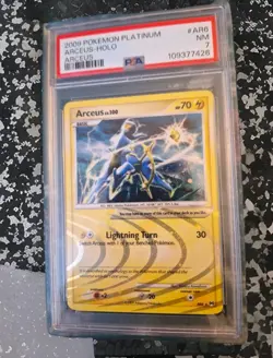 2009 Pokemon TCG Arceus Holo Rare Platinum Level 100 AR6 PSA 7 - Image 2
