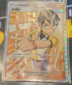 NM FA Judge - 209/214 - Full Art Ultra Rare Sun & Moon - Lost Thunder Pokemon - Image 1