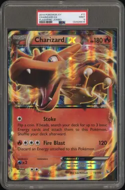 2014 Pokemon XY Flashfire #11 Charizard EX Jumbo - PSA 9 - Image 1