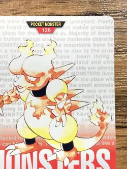 Pokemon Carddass Card Magmar No.126 Bandai Pocket Monsters Red ver. 1996 - Image 4