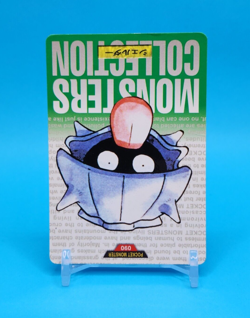 Pokemon Card Japanese - Shellder No. 090 - Bandai Carddass - Green - Image 3