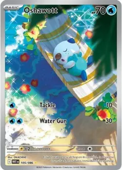 Pokemon Oshawott - 105 NM 1st Edition Normal SV: White Flare - Image 1