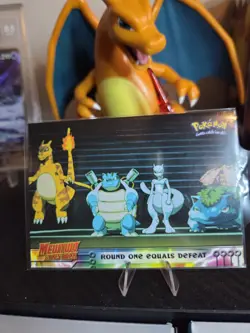 Pokemon TCG Round One Equals Defeat Pokemon Topps Mewtwo Strikes Back 26 - Image 1