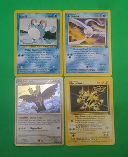 Vintage Pokemon WOTC Promos Electabuzz, Articuno, Marill, Noctowl 4 Cards Lot - Image 1