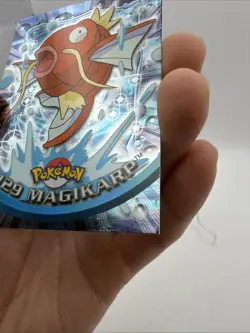 2000 Topps Pokemon Series 3 Silver Foil #129 Magikarp TV Animation Blue Logo LP - Image 5