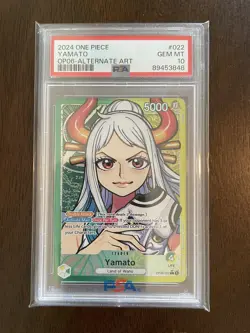 One Piece Wings Captain Yamato Leader Alt Art OP06-022 PSA 10 Gem Mint English - Image 3