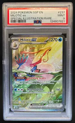 2024 Pokemon SV Surging Sparks SSP EN Milotic Ex #237/191 PSA 9 - Image 1