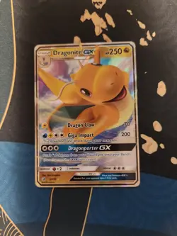 Dragonite GX 37/70 Dragon Majesty Holo Pokemon Trading Card Game - Image 1