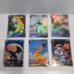 Lot of 6 Custom holo Mixed lot Pokemon Trading Card sleeved top loaded - Image 2