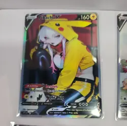 Lot of 6 Custom holo Mixed lot Pokemon Trading Card sleeved top loaded - Image 3
