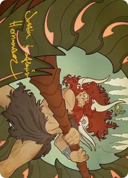 Borborygmos and Fblthp Art Card (57/81) (Gold-Stamped Signature) MTG NM - Image 1