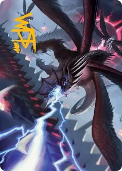 Defiant Thundermaw Art Card (Gold-Stamped Signature) 35 MTG NM - ASMOM - Image 1