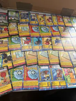 140+ Vintage 1999-2001 Digimon Digi-Battle Lot Bandai Large Variety Cards Bundle - Image 1