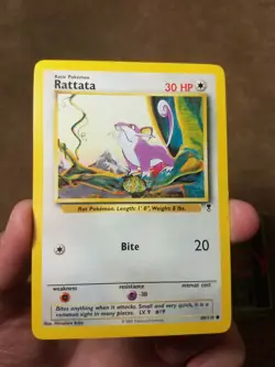 2002 POKEMON LEGENDARY COLLECTION SET RATTATA CARD 89/110, PACK FRESH - Image 1