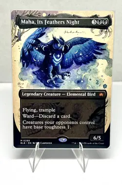 MTG Maha, Its Feathers Night Borderless Bloomburrow MTG Mythic Card 289 (READ) - Image 1