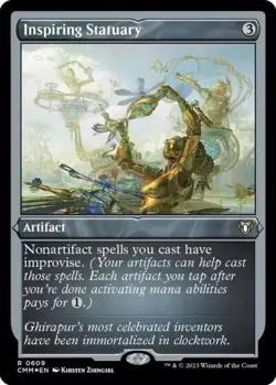 1x - Inspiring Statuary - ETCHED FOIL - Commander Masters - NM MTG - Image 1