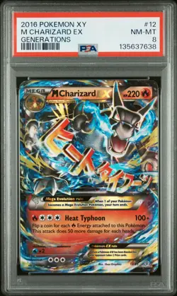 2016 Pokemon Xy Generations M Charizard EX #12 PSA 8 - Image 1
