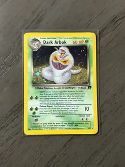 Pokemon TCG Dark Arbok 2/82 Team Rocket Holo Swirl - Image 1