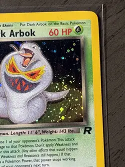 Pokemon TCG Dark Arbok 2/82 Team Rocket Holo Swirl - Image 2