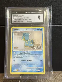 CGC 9 Shellos A East Sea 106/132 Secret Wonders Staff Pokemon Card - Image 1