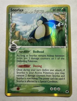 Snorlax Delta Species 10/101 EX Dragon Frontiers Holo Rare Pokemon TCG 2006 - Image 1