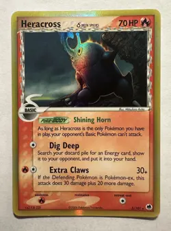 Heracross Delta Species 3/101 Dragon Frontiers Holo NM Pokemon TCG 2006 - Image 1