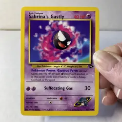 Pokemon TCG Gym Challenge Set Unlimited Sabrina's Gastly 97/132 Non Holo DAMAGED - Image 3