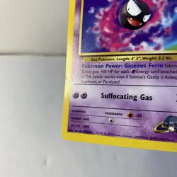 Pokemon TCG Gym Challenge Set Unlimited Sabrina's Gastly 97/132 Non Holo DAMAGED - Image 4