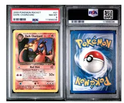 2000 Pokemon Dark Charizard 21/82 Team Rocket PSA 8 - Image 3