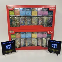 Pokemon TCG Scarlet & Violet Prismatic Evolutions Mini Tins Costco 8pck Lot Of 2 - Image 1