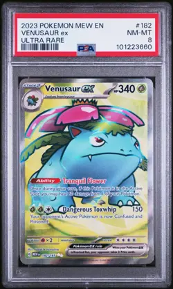 2023 Pokemon Venusaur ex 182/165 Sv: Scarlet & Violet 151 - Ultra Rare - PSA 8 - Image 1