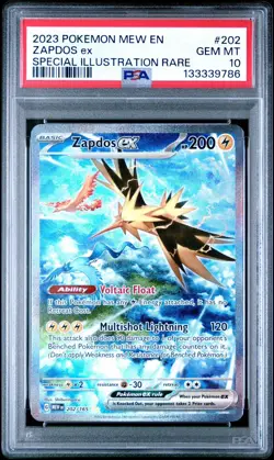 Zapdos 2023 Pokemon Scarlet Violet 151 EN #202/165 PSA 10 GEM MINT - Image 1