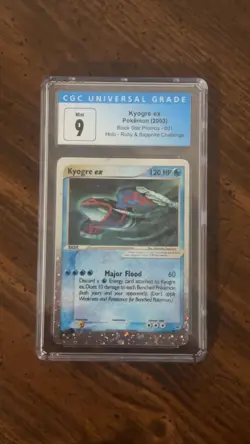 Pokemon Kyogre ex Ruby & Sapphire Challenge Black Star Promo #001 CGC 9 - Image 1