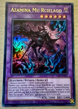 Yu-Gi-Oh! TCG Azamina Mu Rcielago 25LP-EN011 Ultra Rare Emblazoned Stamp WC2025 - Image 1