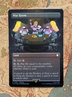 MTG - War Room 1068 PIP Launch Party FOIL Promo Borderless Fallout Near Mint - Image 1
