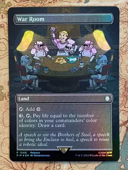 MTG - War Room 1068 PIP Launch Party FOIL Promo Borderless Fallout Near Mint - Image 2
