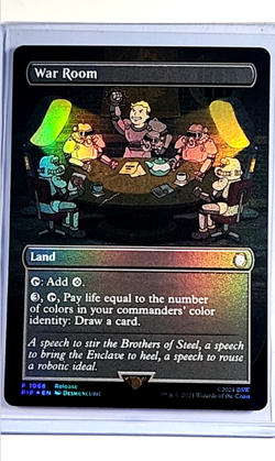 2024 MTG Magic the Gathering PIP Fallout Borderless Promo Foil #1068 War Room - Image 1