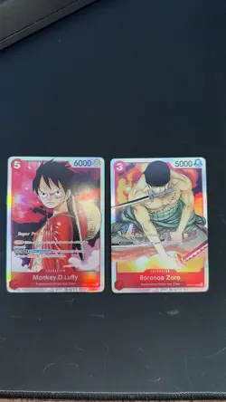 Monkey.D.Luffy SR St01-012 Roronoa Zoro SR St01-013 Super Pre-Release One Piece - Image 1