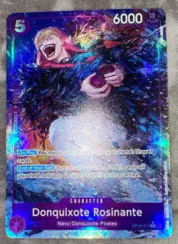 2025 One Piece Donquixote Rosinante English Alternate Art Super Rare (OP10-072) - Image 1