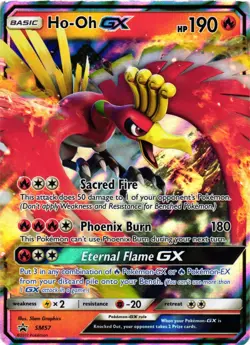 Pokemon TCG Ho-Oh GX SM57 Black Star Promo Holo Full Art Sun & Moon Promo VLP - Image 1