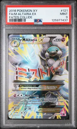 2016 Pokemon XY Fates Collide Mega Altaria EX #121/124 Full Art PSA 9 - Image 1
