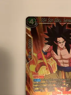 Dragonball Super Card Game,SS4-Son Goku-Senses Returned-Hologram Card-Battle - Image 4