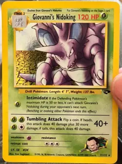 Pokemon TCG Giovanni's Nidoking Gym Challenge Holo Card 7/132 - Image 1