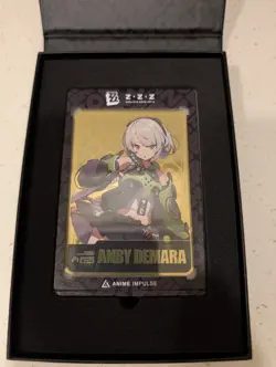 GOLD Zenless Zone Zero Anby Demara Metal Art Card ZZZ Anime Impulse Series 1 - Image 1