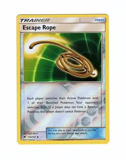 Escape Rope 114/147 Sm-Burning Shadows Reverse Holo - Pokemon Card - Image 1