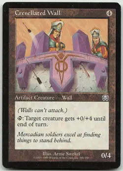 Crenellated Wall 290 Uncommon Mercadian Masques MP MTG - Image 1