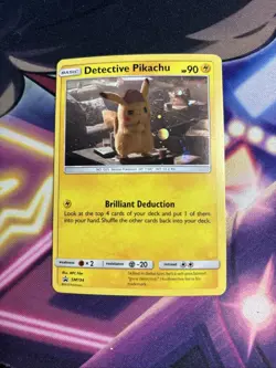 Detective Pikachu SM194 Pokemon Sun & Moon Promo Holo Rare Card LP - Image 1
