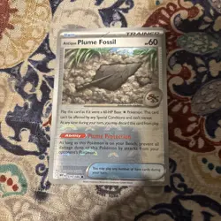 Antique Plume Fossil (Poke Ball Pattern) 079/086 White Flare Holo Pokemon NM - Image 1