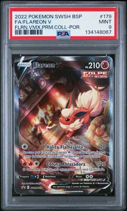 2022 POKEMON SWSH BLACK STAR PROMO #179 FULL ART/FLAREON V PSA 9 - Image 1
