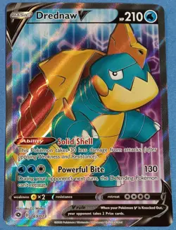 Pokemon - Drednaw V 069/073 - SWSH Champion's Path - Full Art Textured - NM - Image 1
